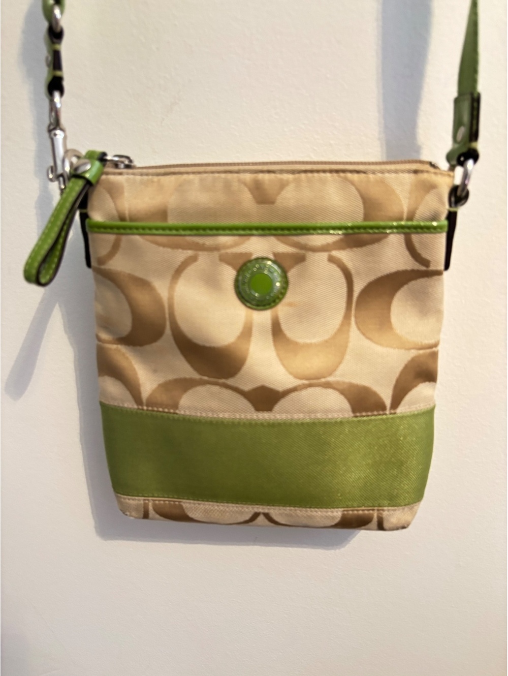 Y2K Coach Signature Canvas Crossbody
